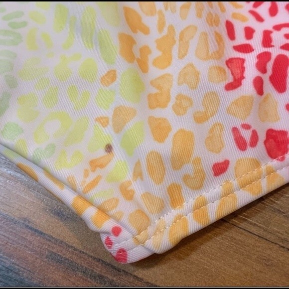 ONIA NWT Rainbow Leopard One Shoulder Bathing Suit L - Picture 9 of 10